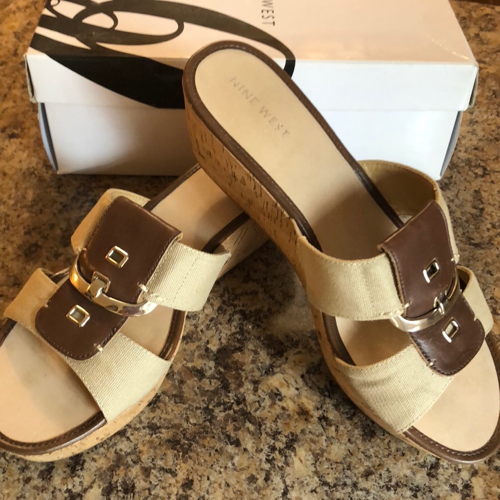 Nine West wedge sandals ✨ size: 7 1/2